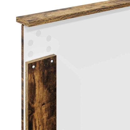 vidaXL Cadre de lit Chêne fumé 90 x 190 cm Bois d'ingénierie