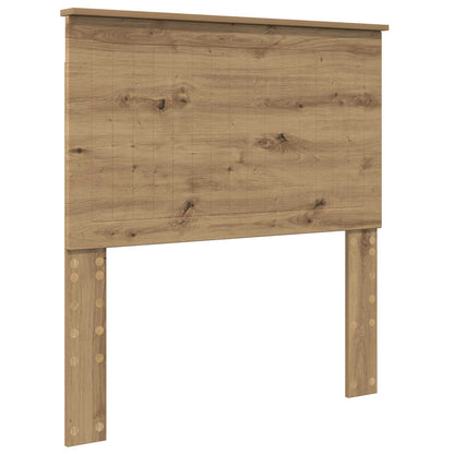 vidaXL Bettrahmen mit Kopfteil Artisan-Eiche 90 x 190 cm Holzwerkstoff