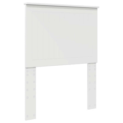 vidaXL Bettrahmen Weiß und Silber 70 x 190 cm Holzwerkstoff