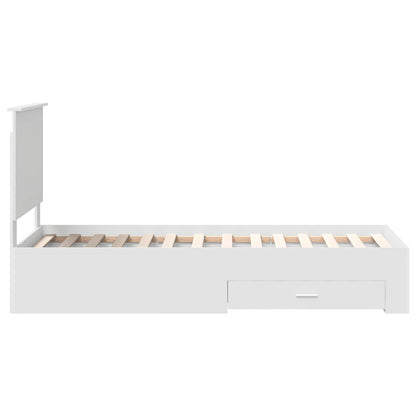 vidaXL Bettrahmen Weiß und Silber 70 x 190 cm Holzwerkstoff