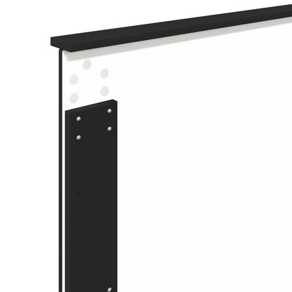 vidaXL Bettrahmen Schwarz und Silber 70 x 190 cm Holzwerkstoff