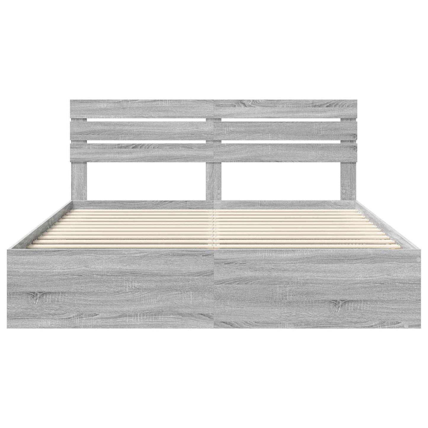 vidaXL Cadre de lit Gris Sonoma 200 x 200 cm Pin massif