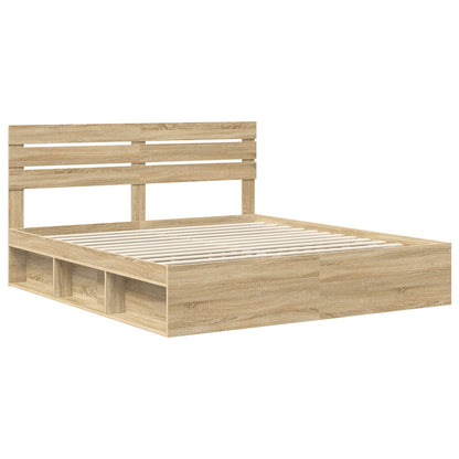 vidaXL Bettrahmen Sonoma 180 x 200 cm Massives Kiefernholz