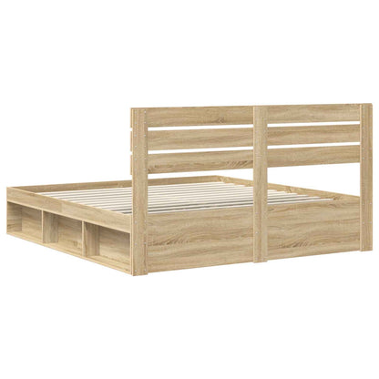 vidaXL Bettrahmen Sonoma 180 x 200 cm Massives Kiefernholz