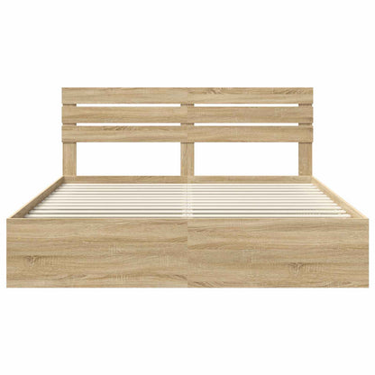 vidaXL Bettrahmen Sonoma 180 x 200 cm Massives Kiefernholz