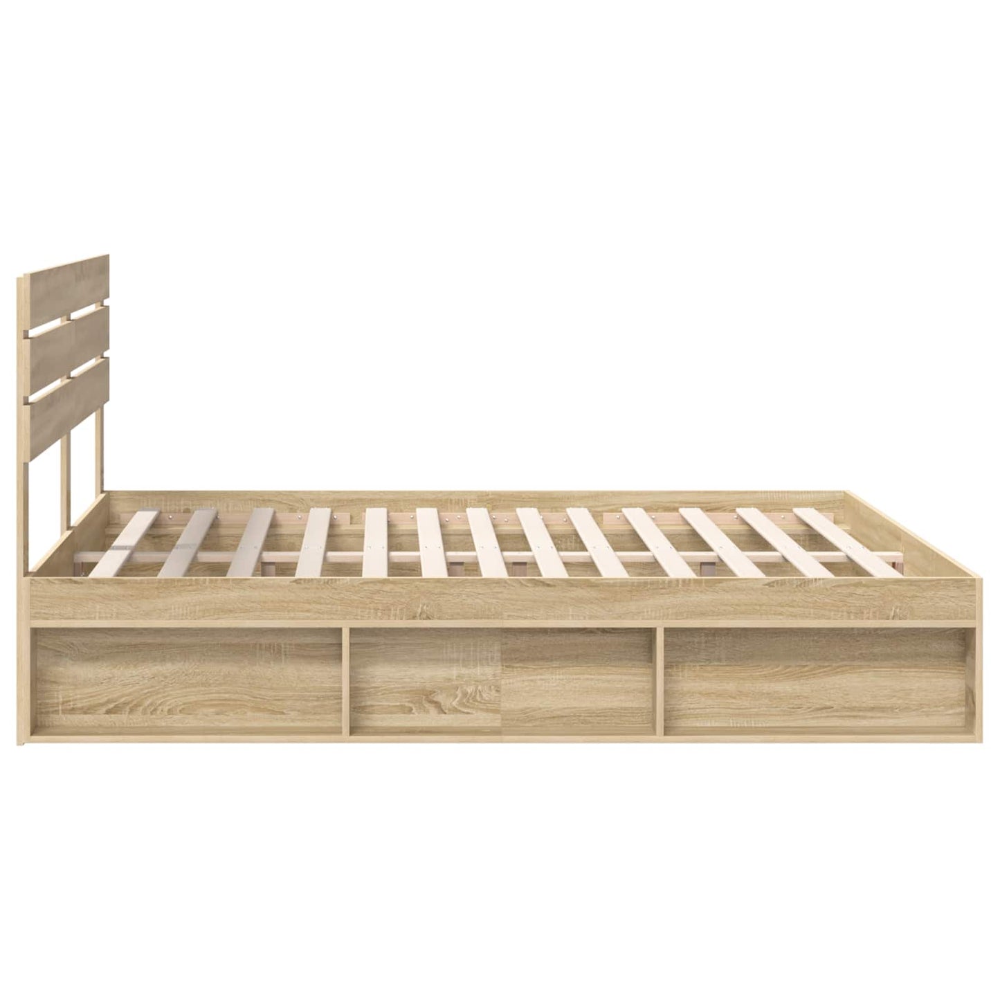 vidaXL Bettrahmen Sonoma 180 x 200 cm Massives Kiefernholz