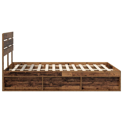 vidaXL Bettrahmen Altholz 160 x 200 cm Massives Kiefernholz