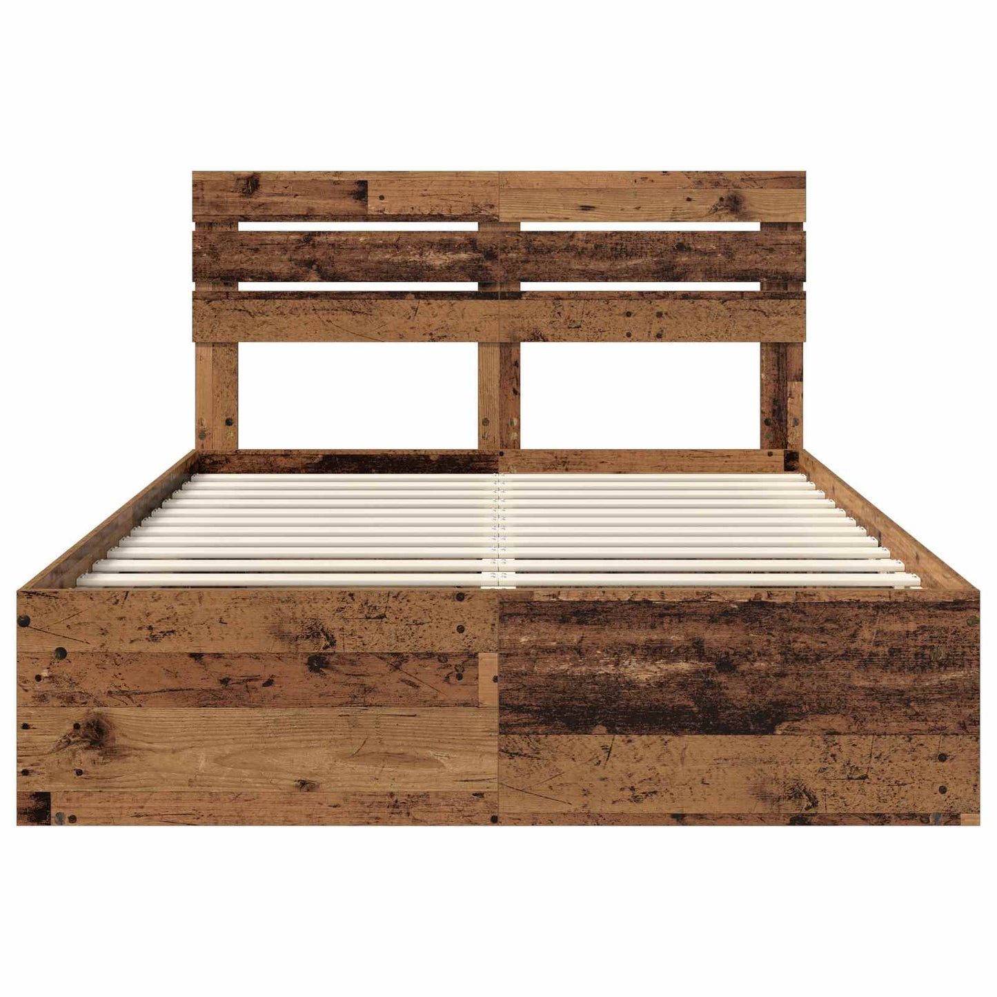 vidaXL Bettrahmen Altholz 150 x 200 cm Massives Kiefernholz