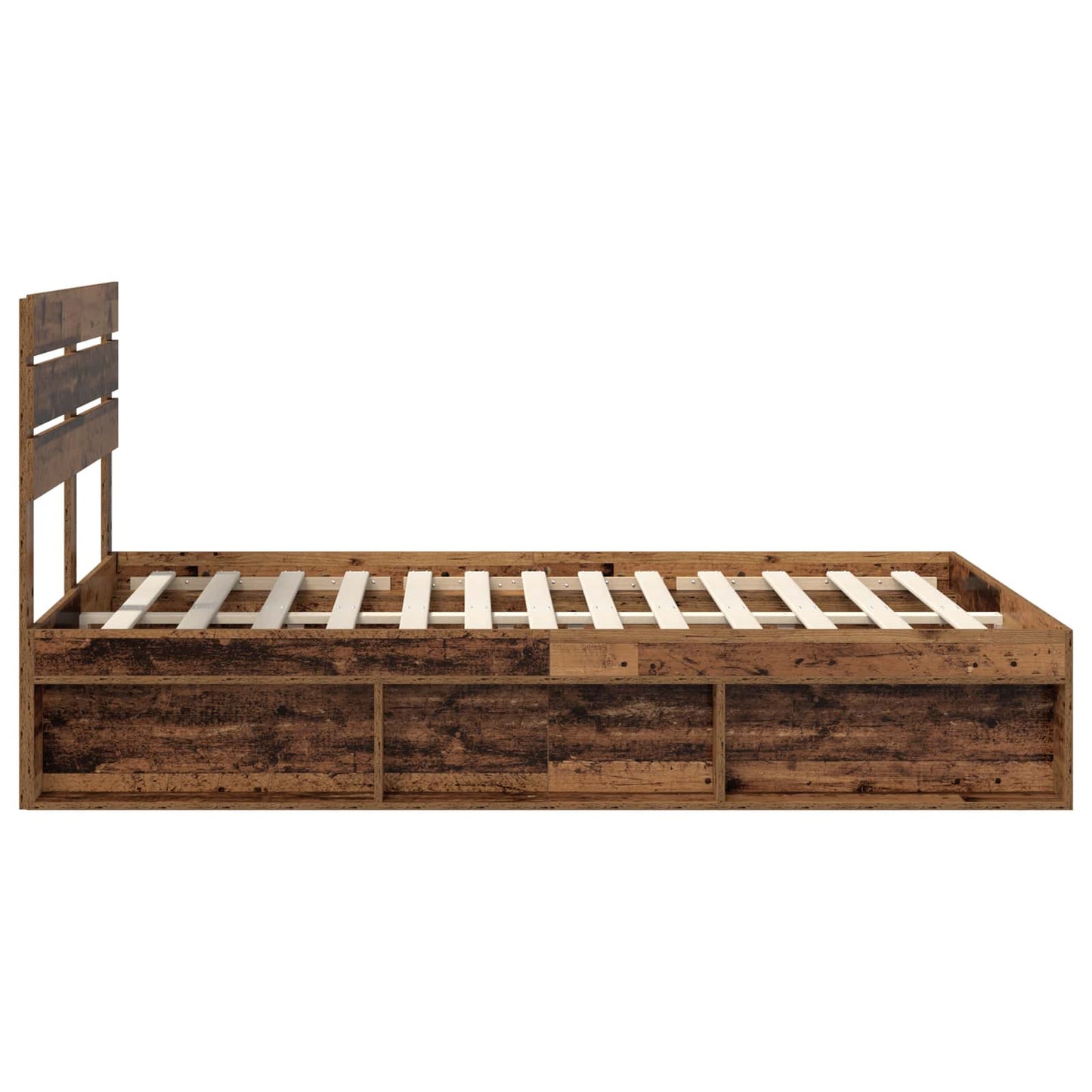 vidaXL Bettrahmen Altholz 150 x 200 cm Massives Kiefernholz
