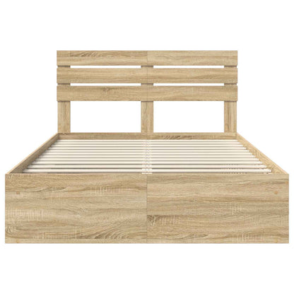 vidaXL Bettrahmen Sonoma 140 x 200 cm Massives Kiefernholz