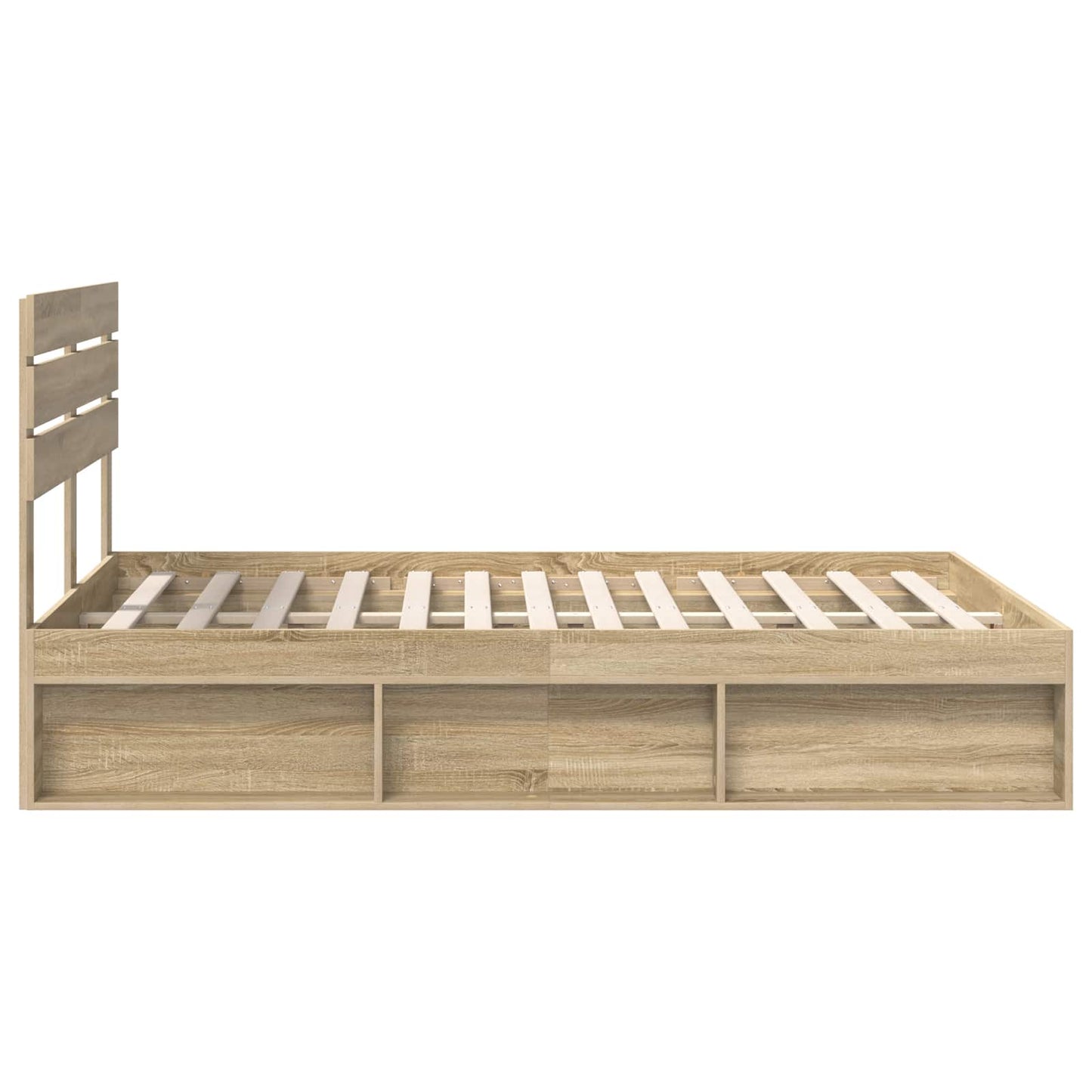 vidaXL Bettrahmen Sonoma 140 x 200 cm Massives Kiefernholz