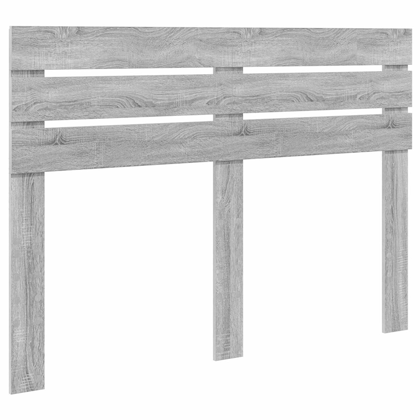vidaXL Bettrahmen Graues Sonoma 140 x 190 cm Massives Kiefernholz
