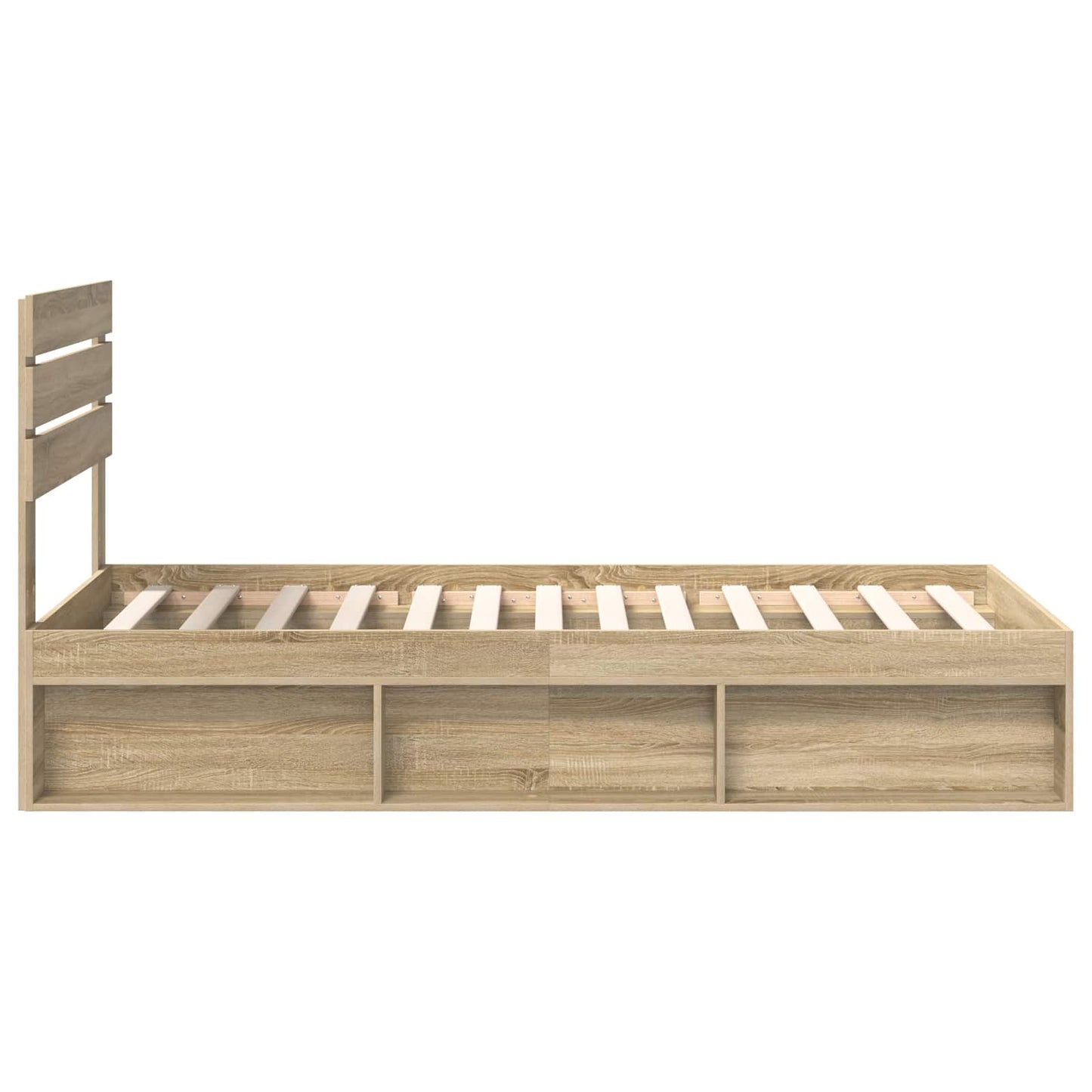 vidaXL Cadre de lit Sonoma 100 x 200 cm Bois de pin massif