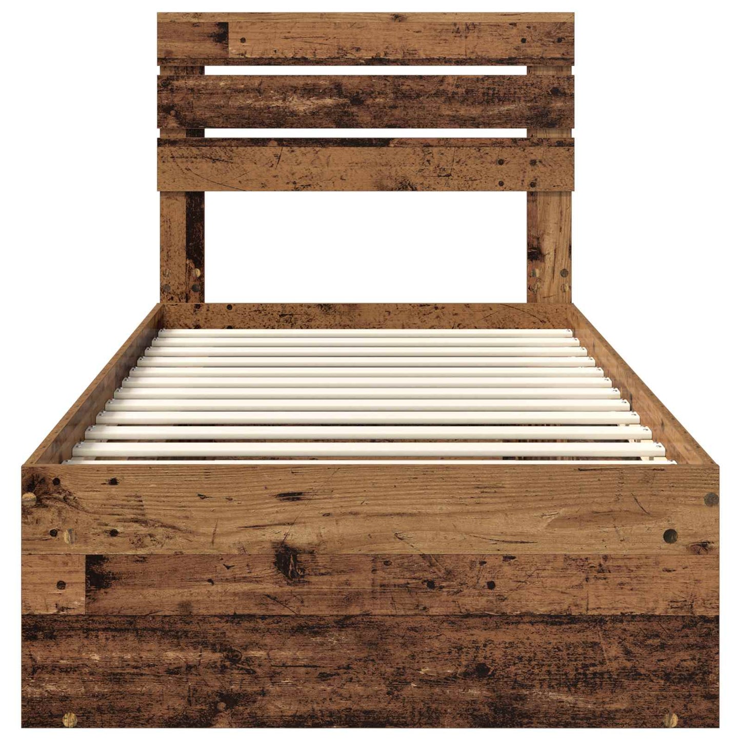 vidaXL Cadre de lit bois de récupération 90 x 200 cm Bois de pin massif