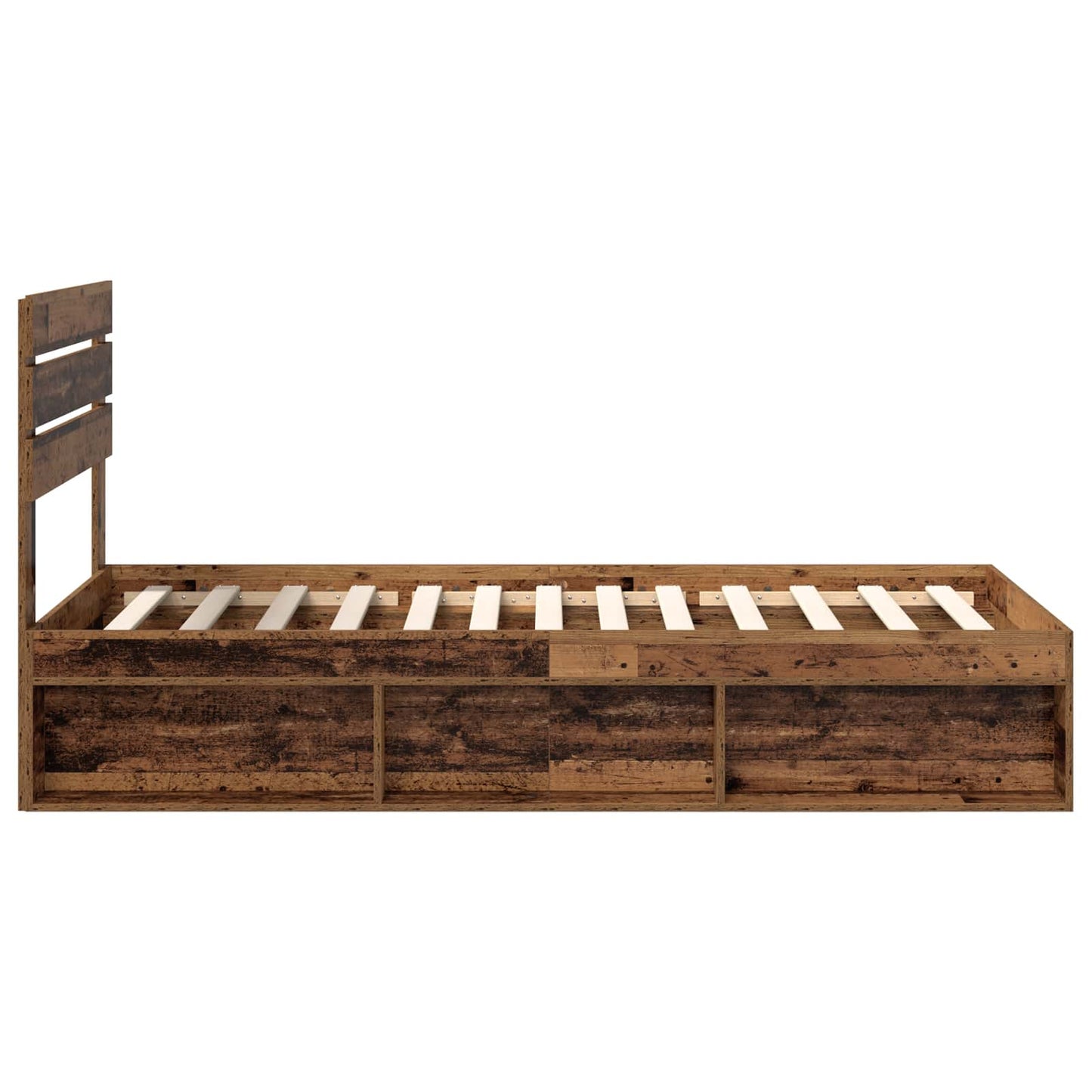 vidaXL Cadre de lit bois de récupération 90 x 200 cm Bois de pin massif