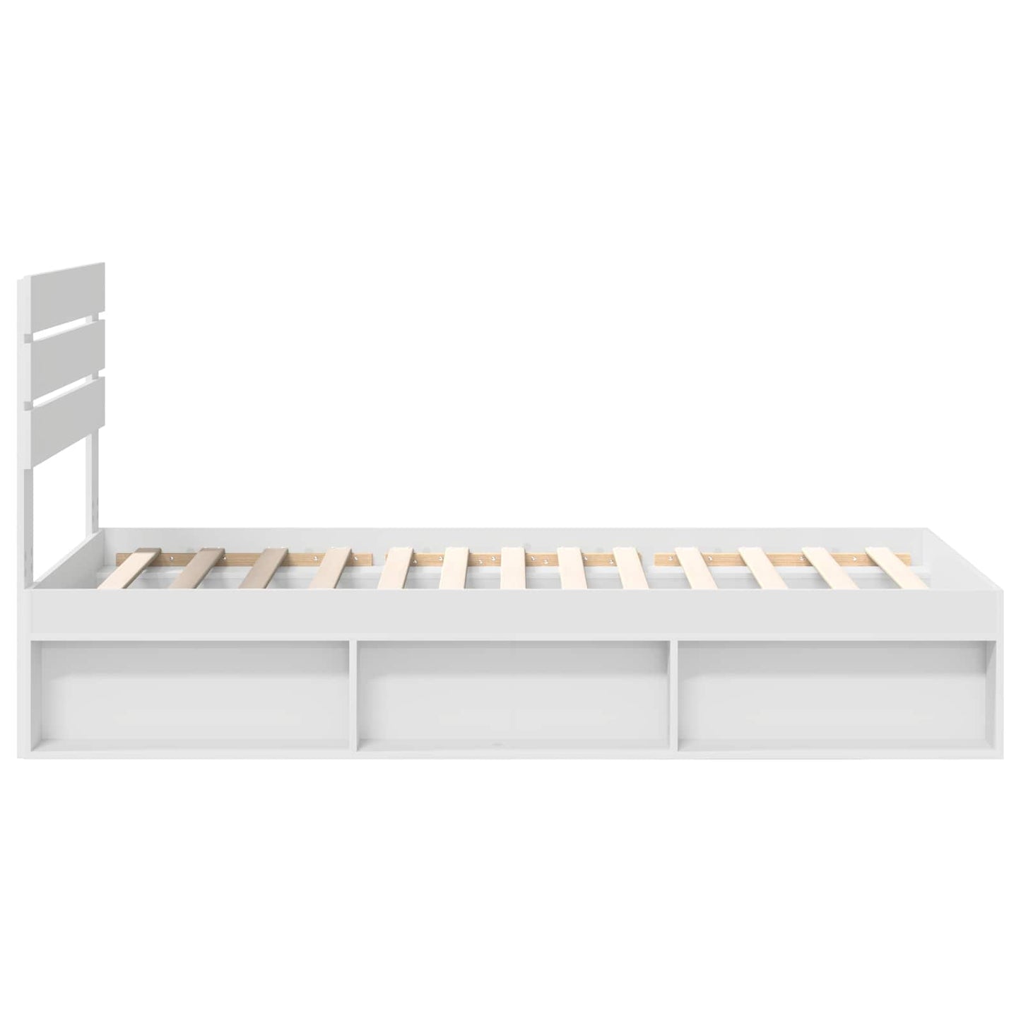 vidaXL Cadre de lit avec tête de lit Blanc 90 x 190 cm Bois de pin massif