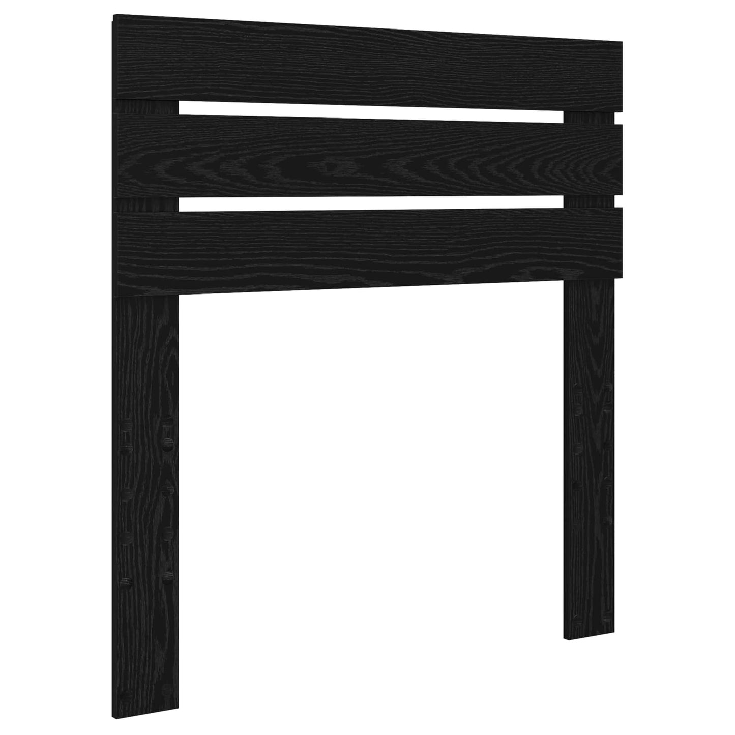 vidaXL Bettrahmen Schwarz 75 x 190 cm Massives Kiefernholz