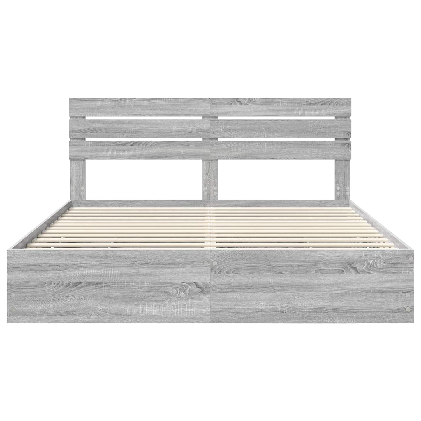 vidaXL Bettrahmen Graues Sonoma 200 x 200 cm Ingenieurs Holz