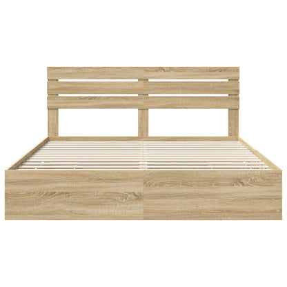 vidaXL Bettrahmen Sonoma-Eiche 180 x 200 cm Ingenieurs Holz