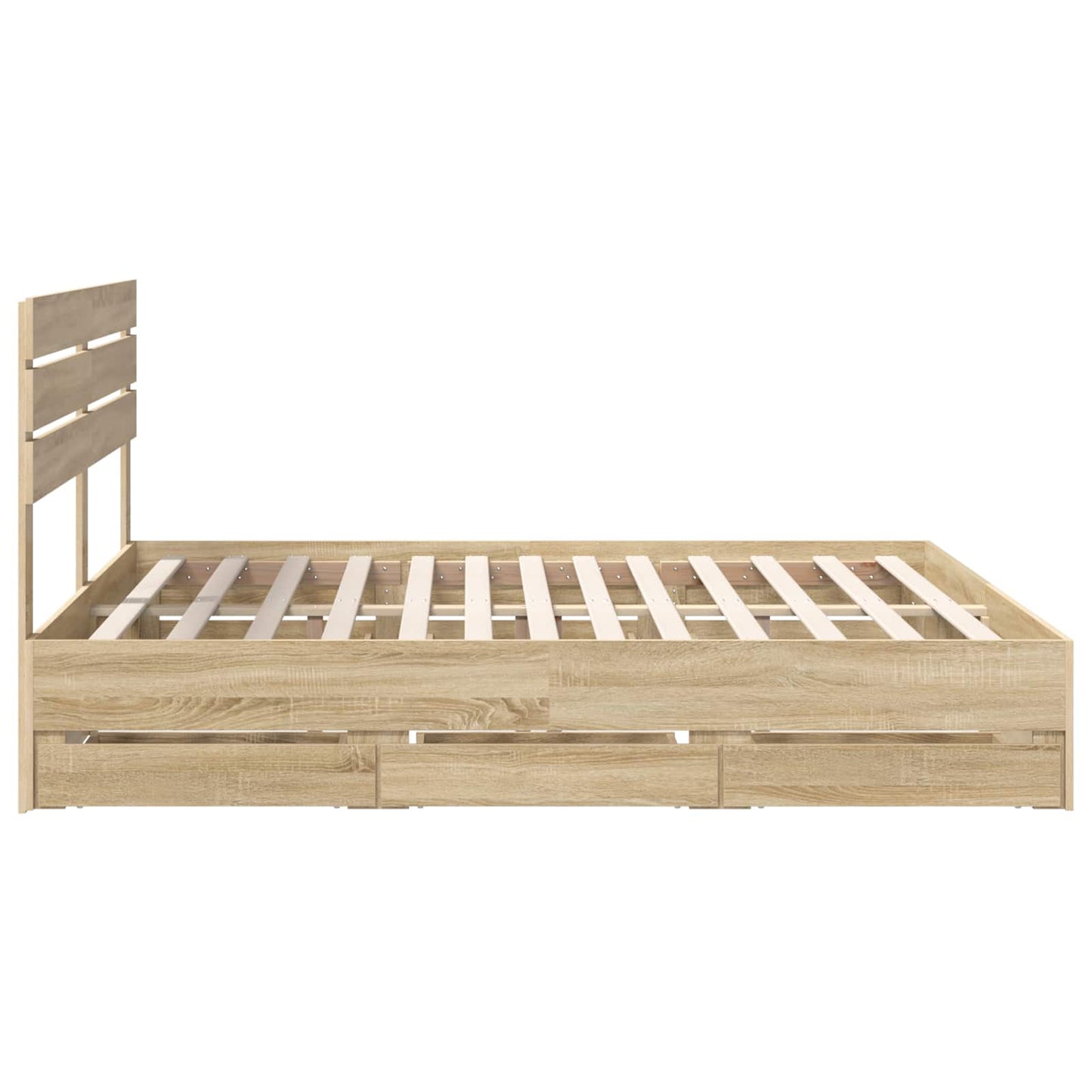 vidaXL Bettrahmen Sonoma-Eiche 180 x 200 cm Ingenieurs Holz