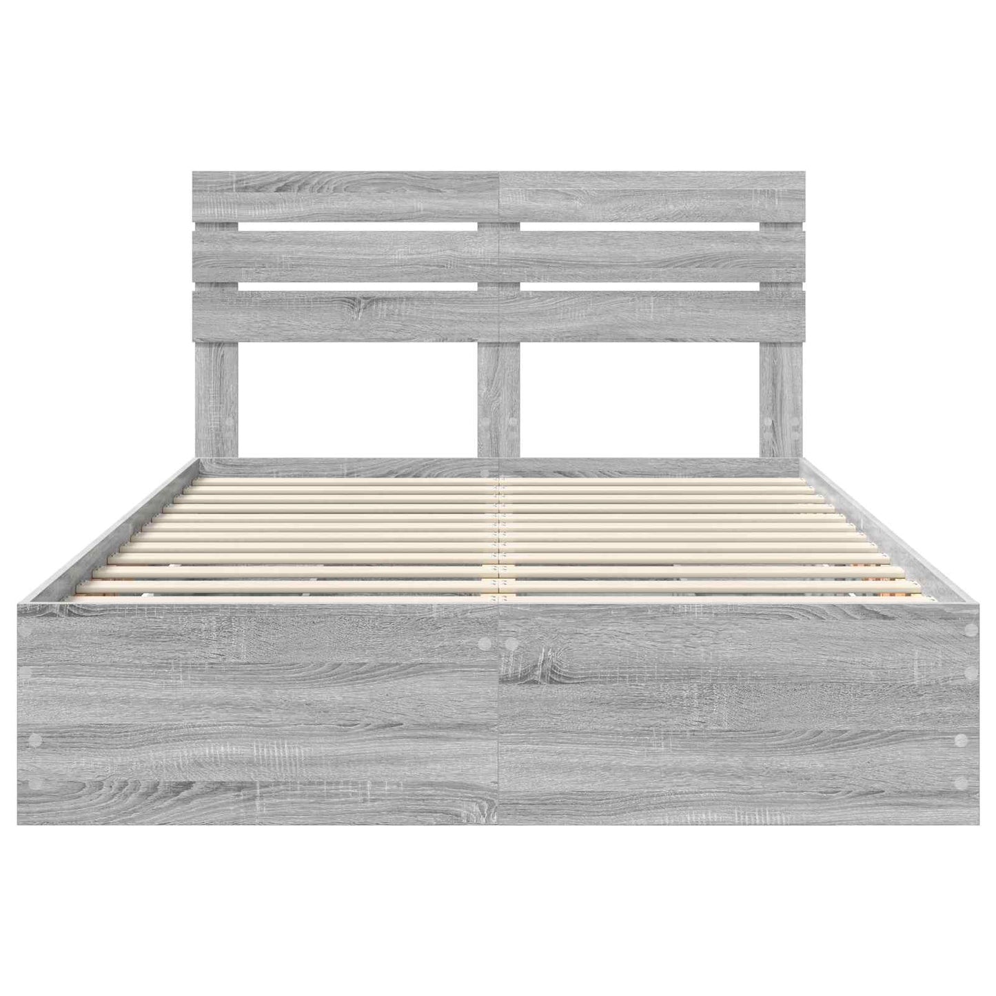 vidaXL Bettrahmen Graues Sonoma 160 x 200 cm Ingenieurs Holz