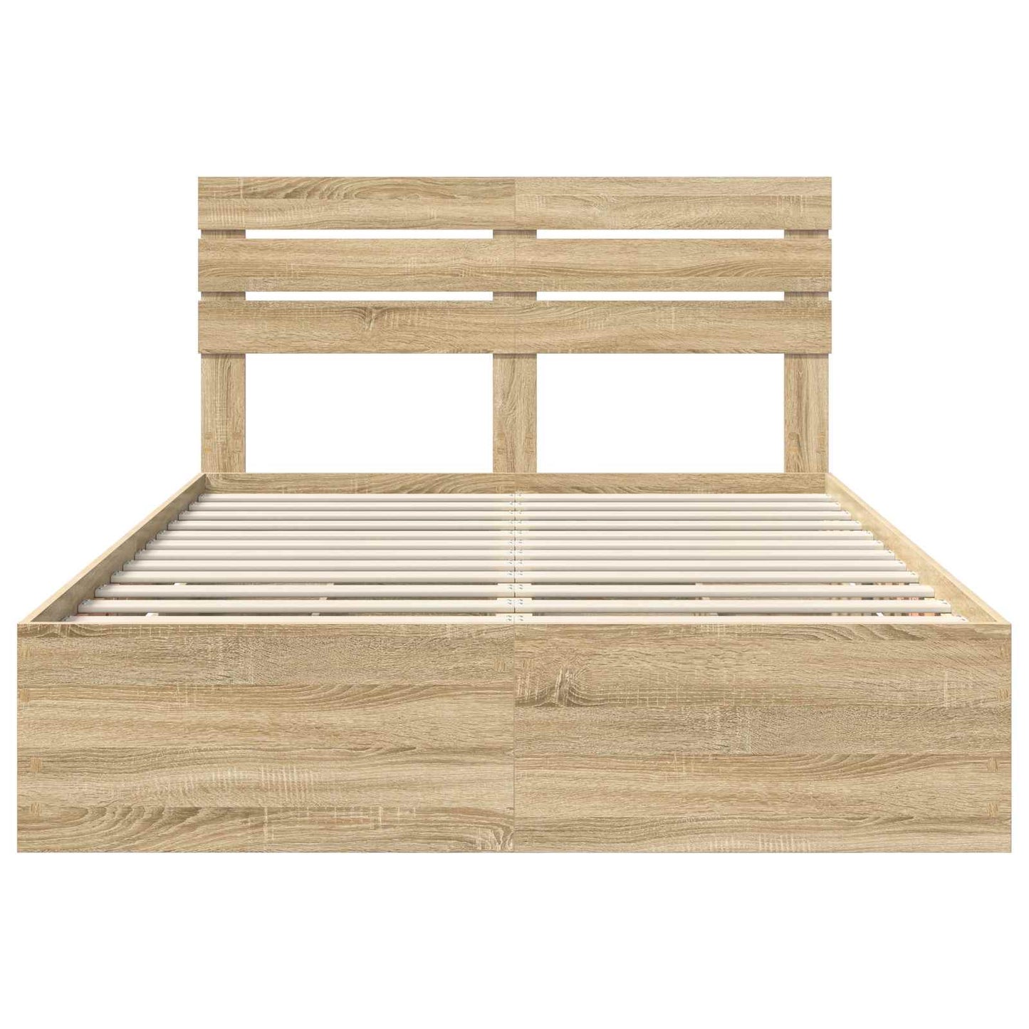 vidaXL Bettrahmen Sonoma-Eiche 140 x 190 cm Ingenieurs Holz