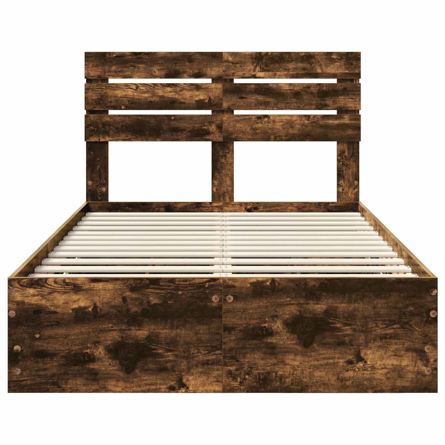 vidaXL Cadre de lit Chêne fumé 120 x 200 cm Bois d'ingénierie
