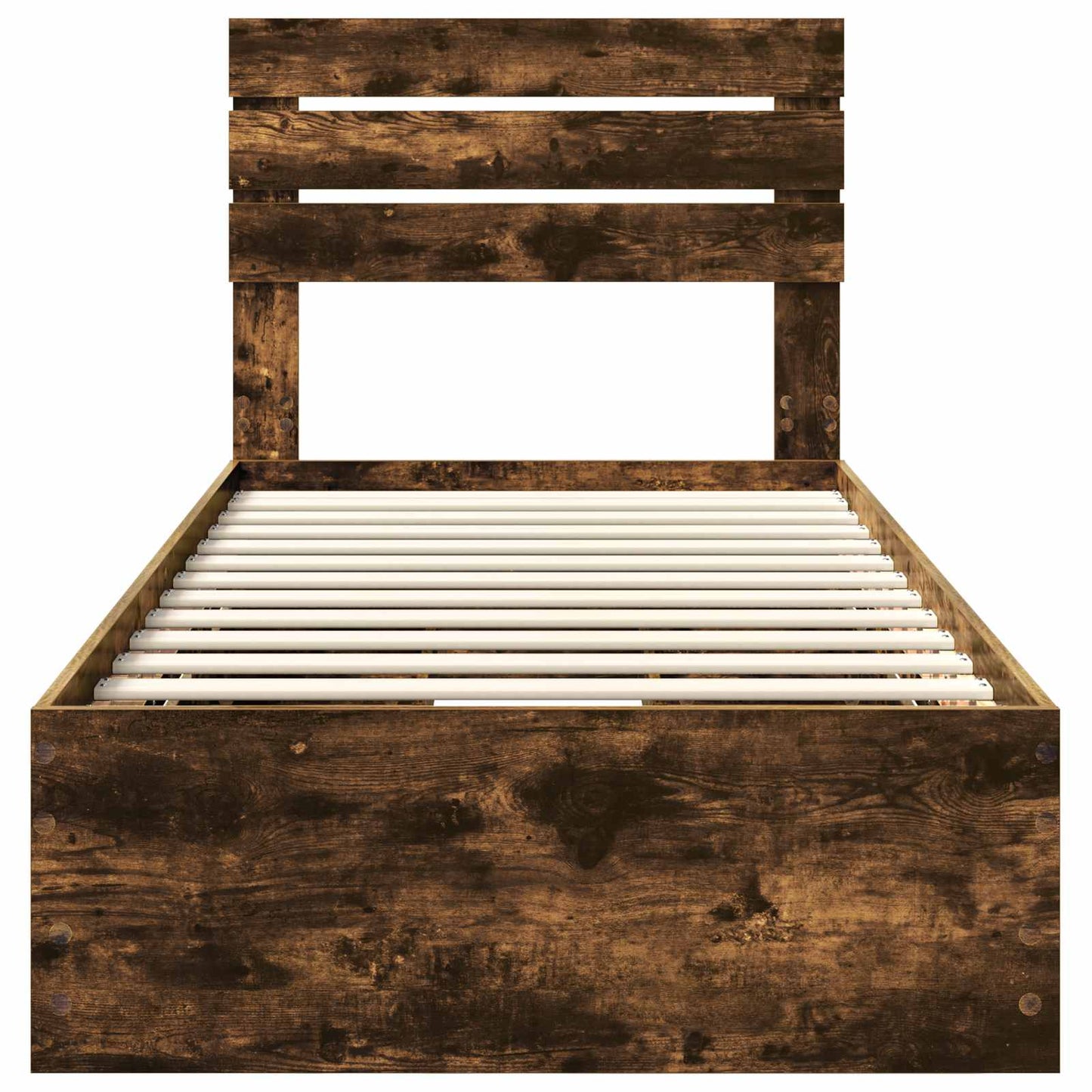 vidaXL Cadre de lit Chêne fumé 100 x 200 cm Bois d'ingénierie