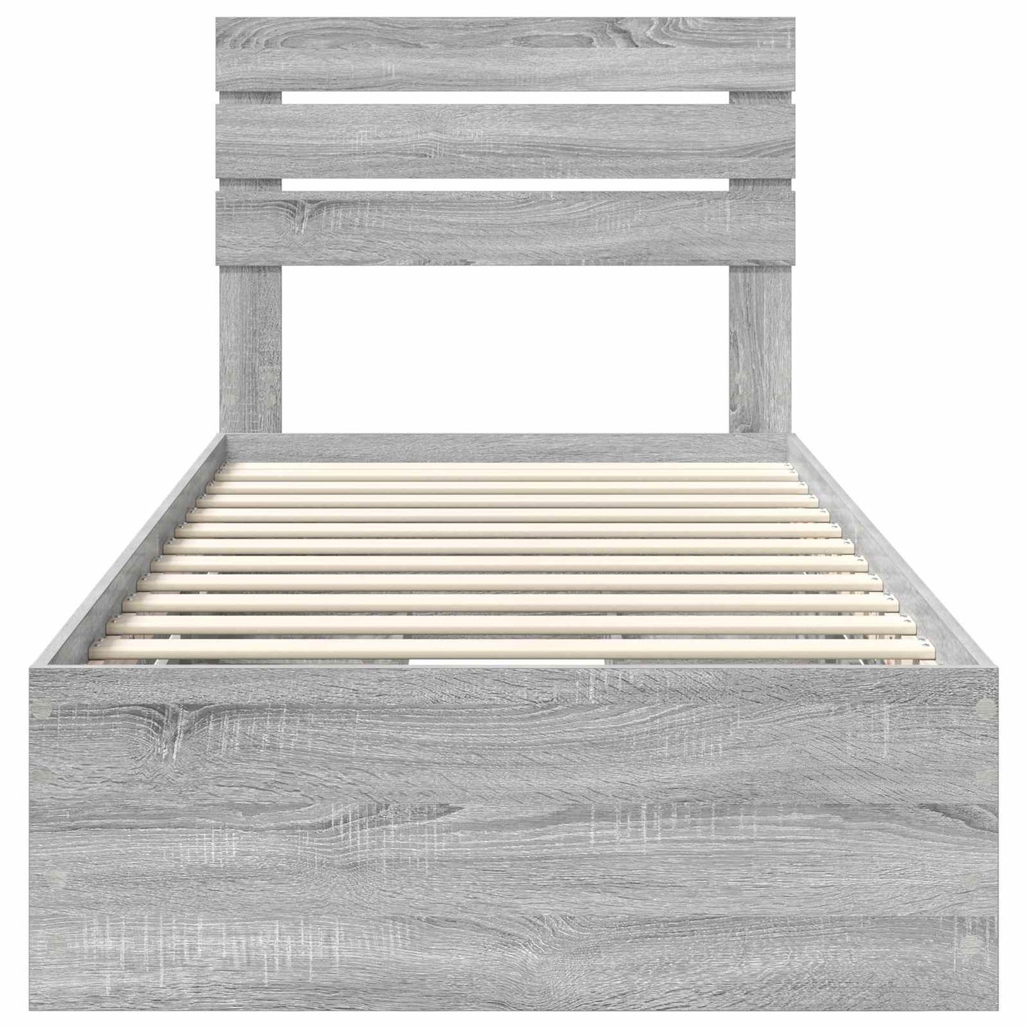 vidaXL Bettrahmen Graues Sonoma 90 x 190 cm Ingenieurs Holz
