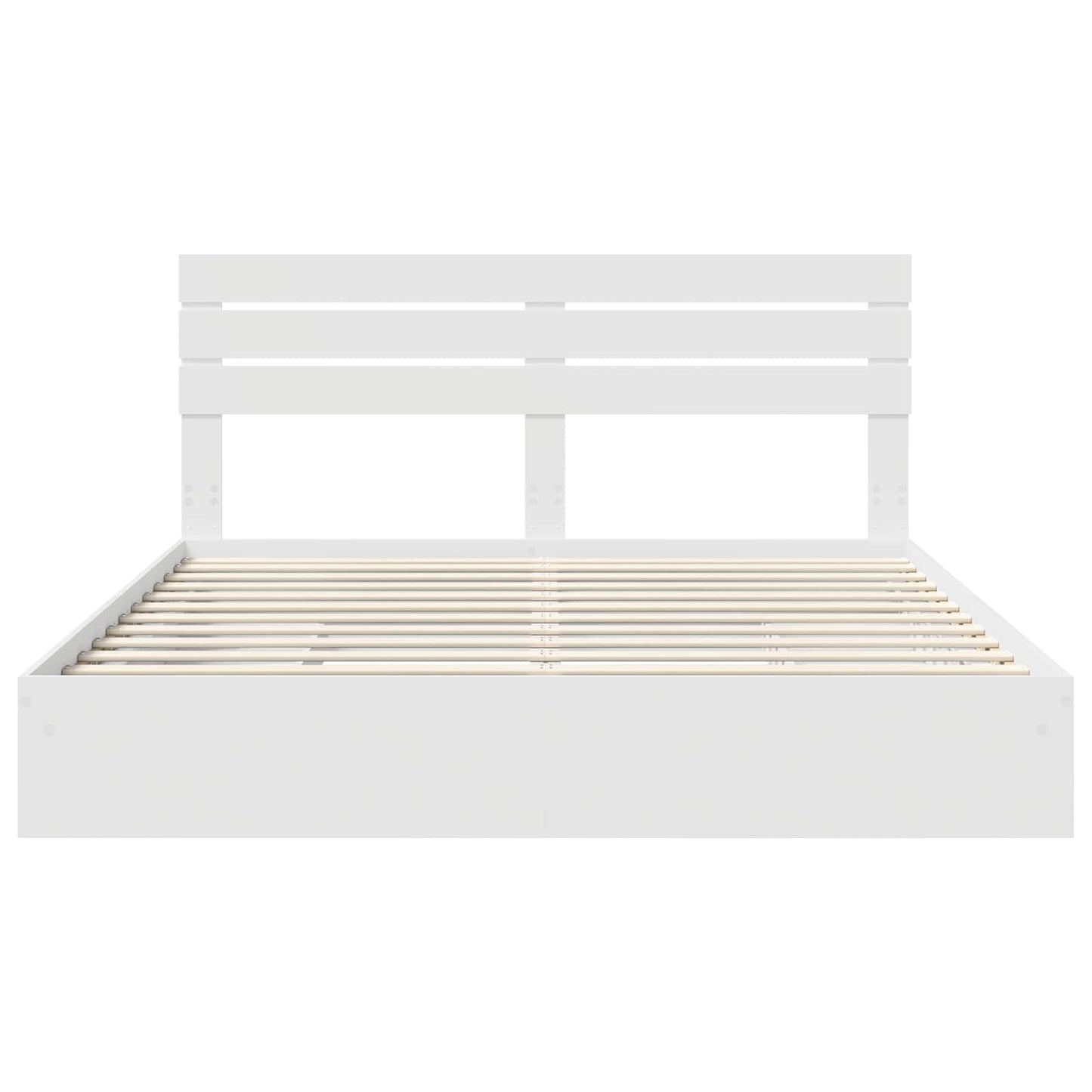 vidaXL Aufbewahrungsbett mit Kopfteil Weiß 180 x 200 cm Holzwerkstoff