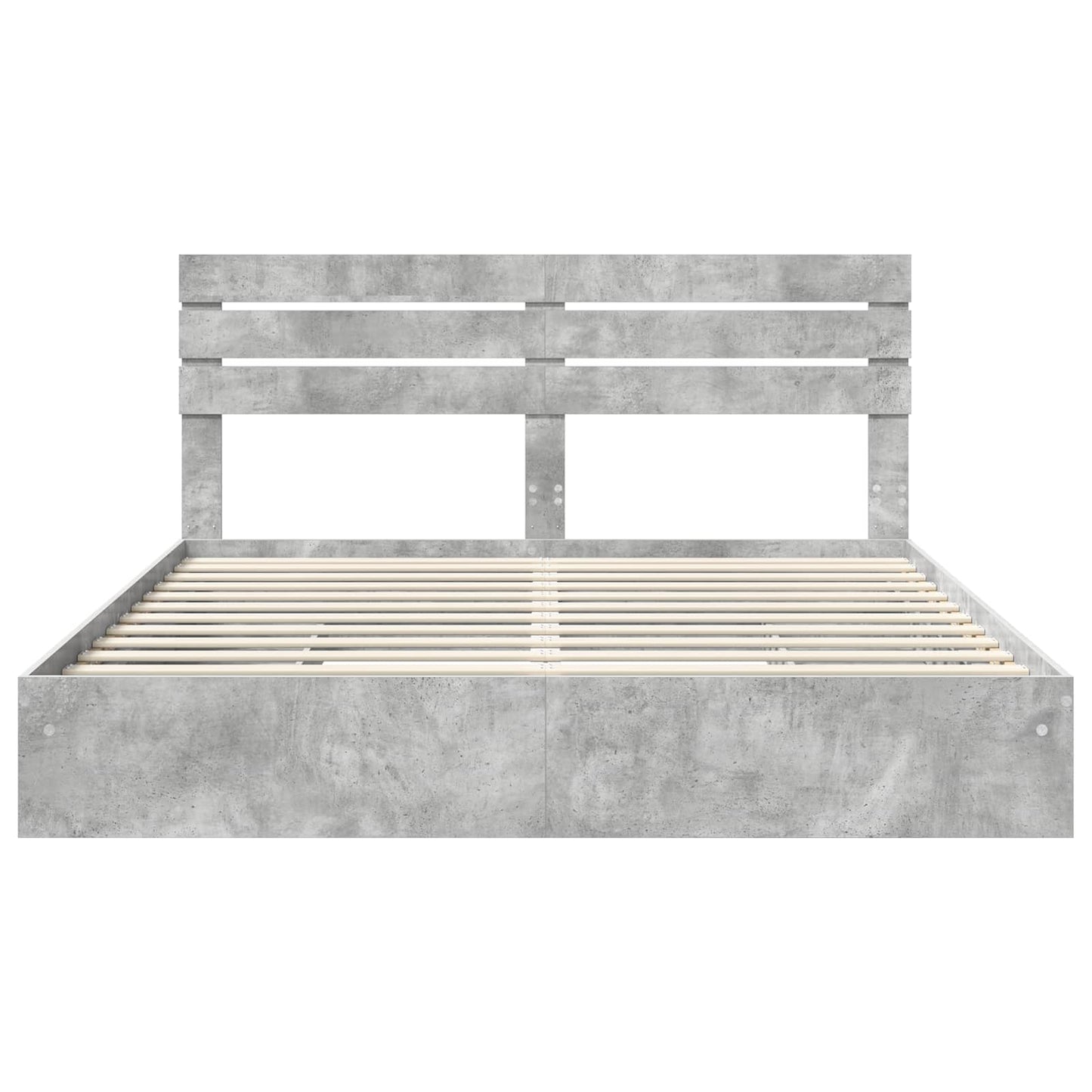 vidaXL Aufbewahrungsbett Beton Grau 180 x 200 cm Holzwerkstoff