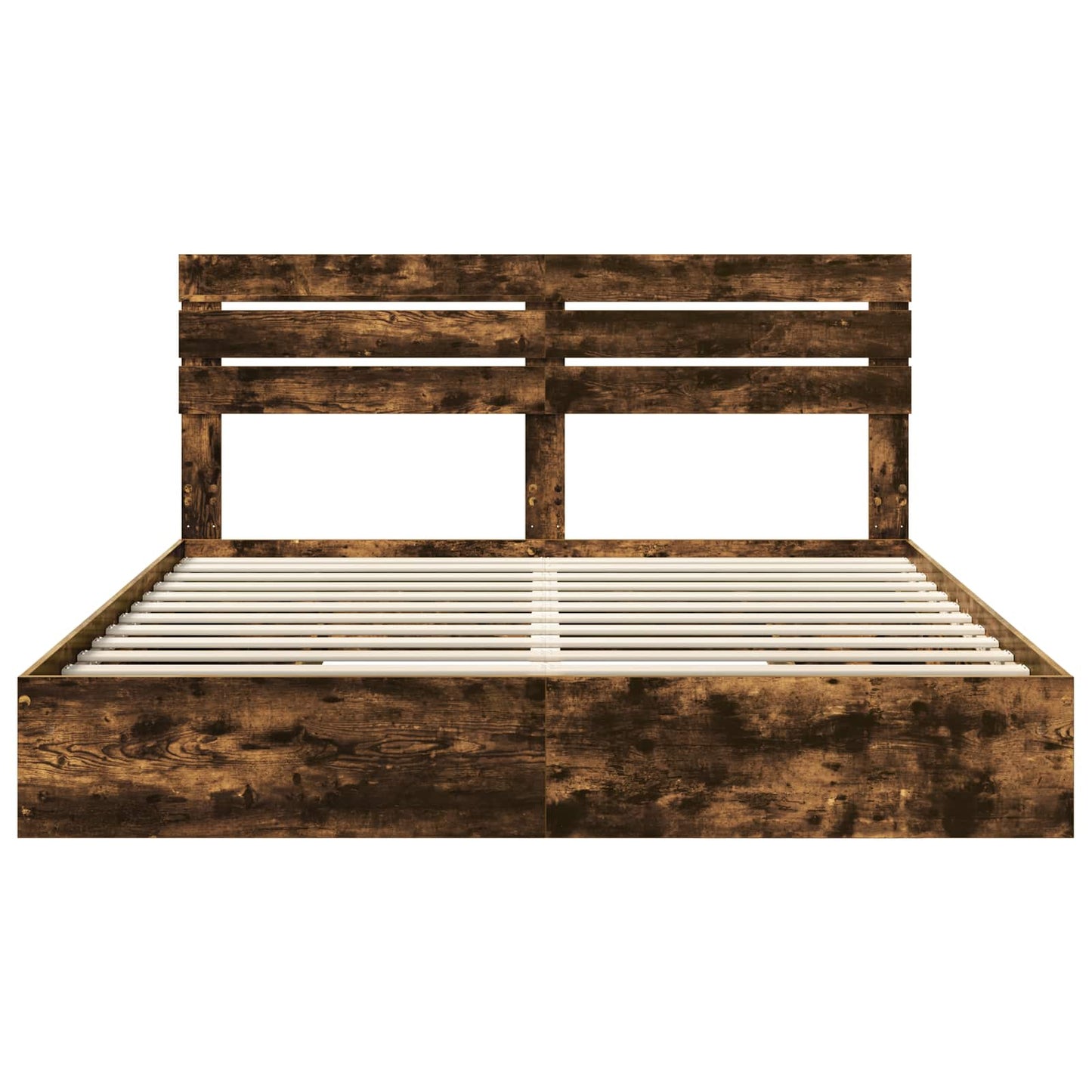 vidaXL Aufbewahrungsbett Geräucherte Eiche 180 x 200 cm Holzwerkstoff