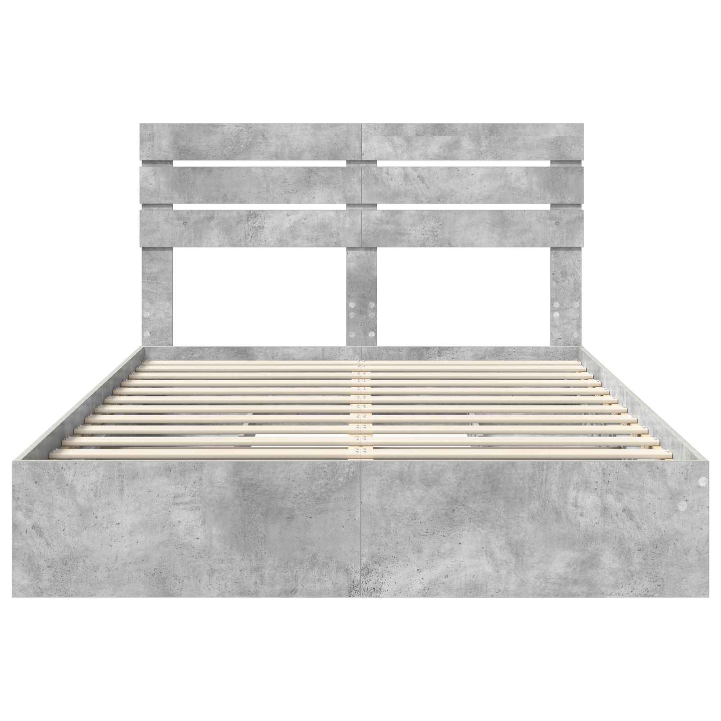vidaXL Aufbewahrungsbett Beton Grau 150 x 200 cm Holzwerkstoff