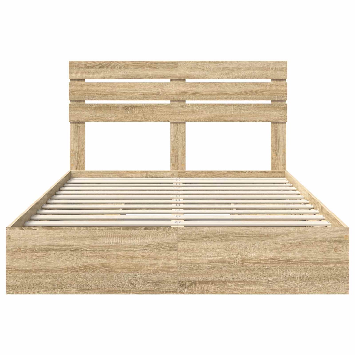 vidaXL Aufbewahrungsbett Sonoma-Eiche 140 x 190 cm Holzwerkstoff