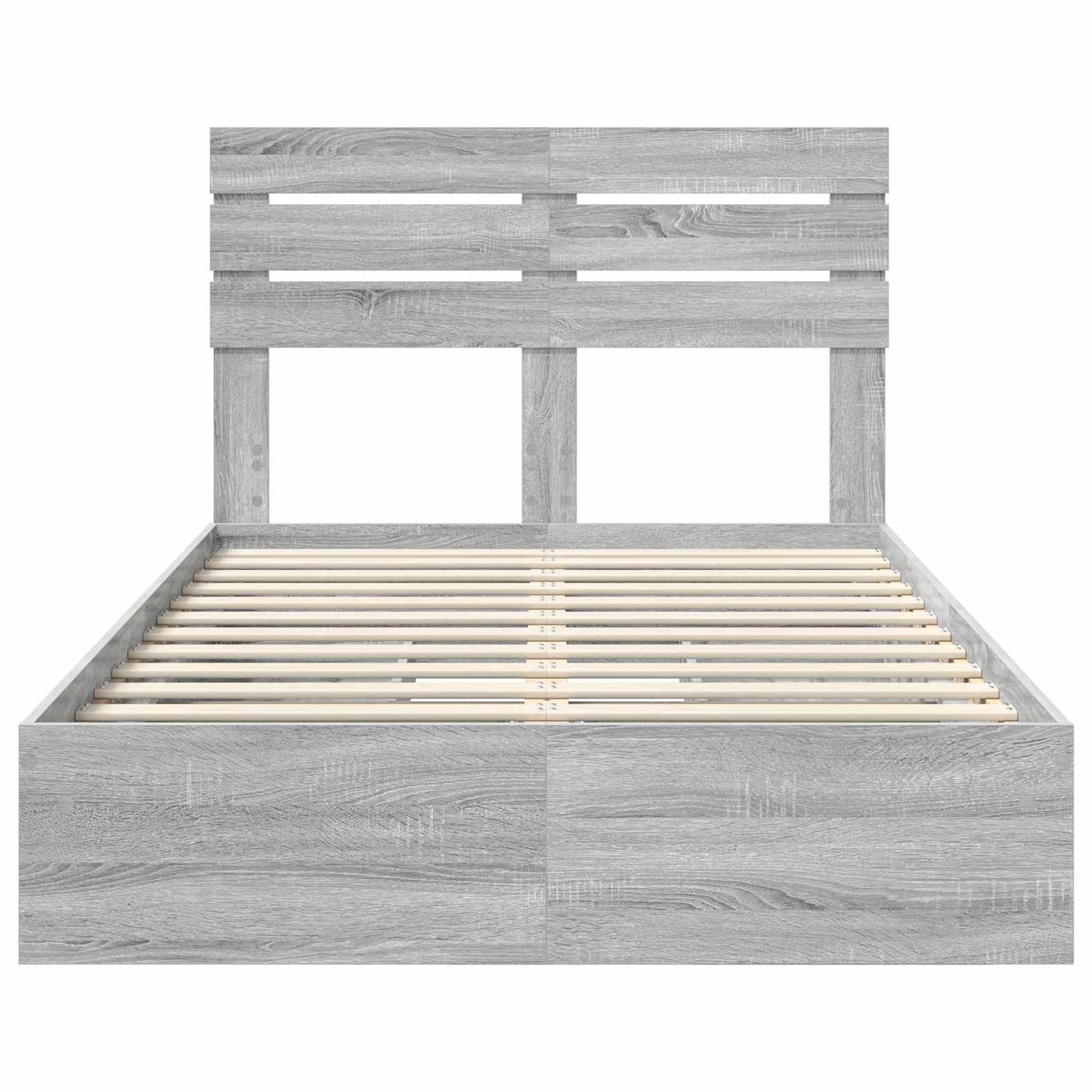 vidaXL Aufbewahrungsbett Graues Sonoma 135 x 190 cm Holzwerkstoff