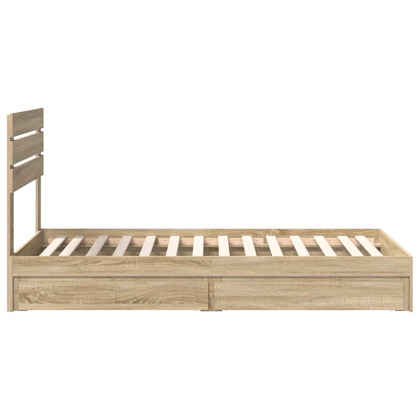 vidaXL Lit de rangement chêne Sonoma 100 x 200 cm bois d'ingénierie