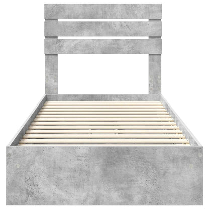 vidaXL Aufbewahrungsbett Beton Grau 90 x 200 cm Holzwerkstoff