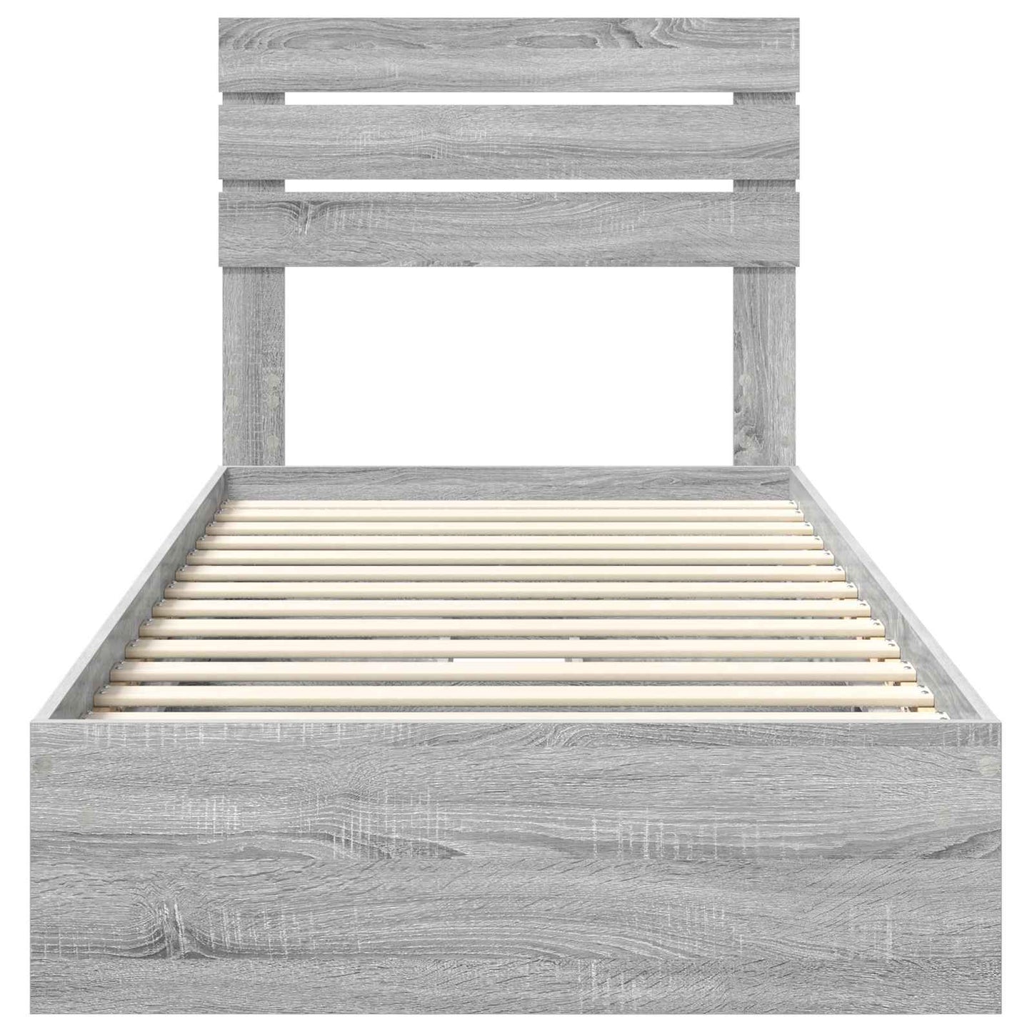 vidaXL Aufbewahrungsbett Graues Sonoma 75 x 190 cm Holzwerkstoff