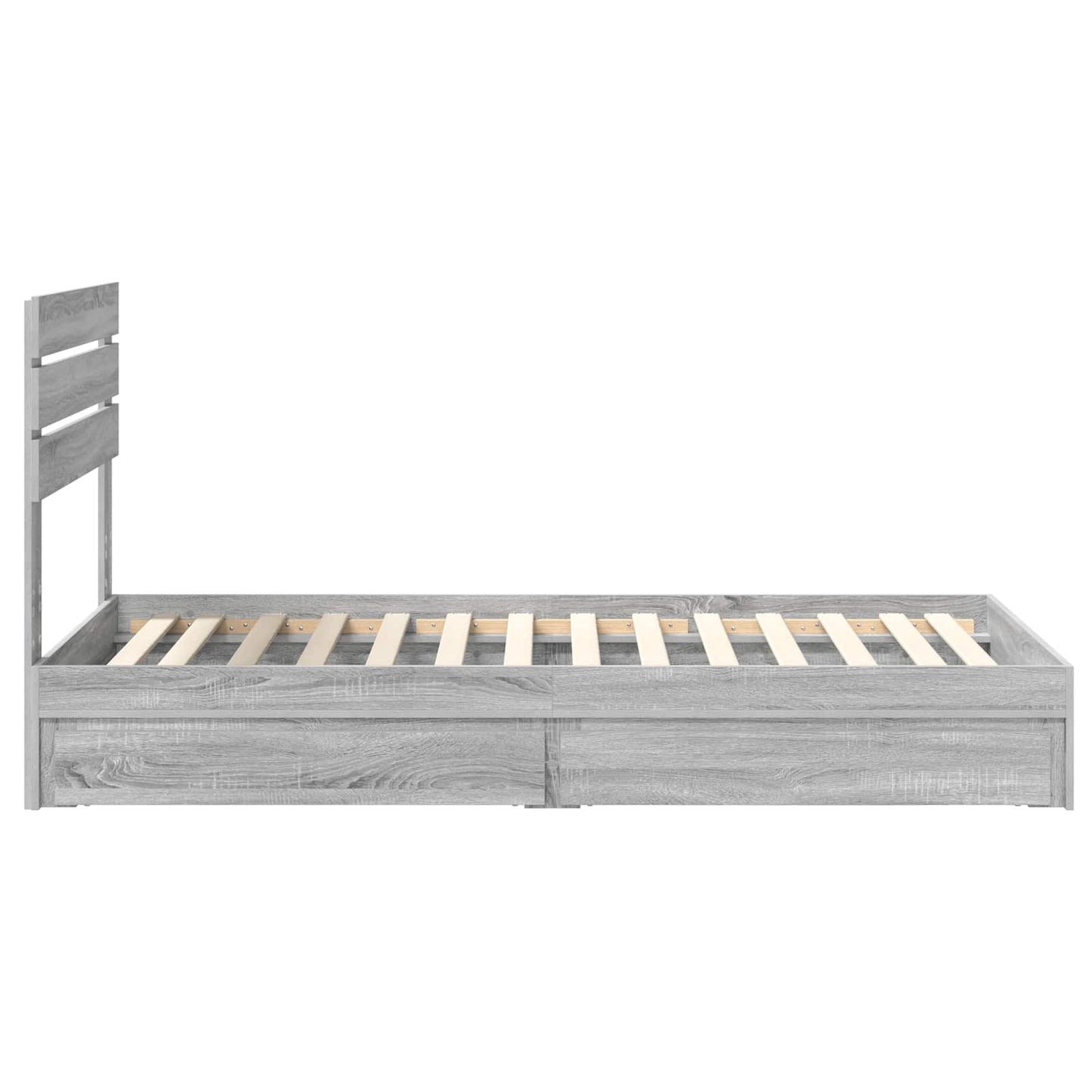 vidaXL Aufbewahrungsbett Graues Sonoma 75 x 190 cm Holzwerkstoff