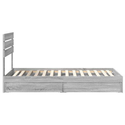 vidaXL Aufbewahrungsbett Graues Sonoma 75 x 190 cm Holzwerkstoff