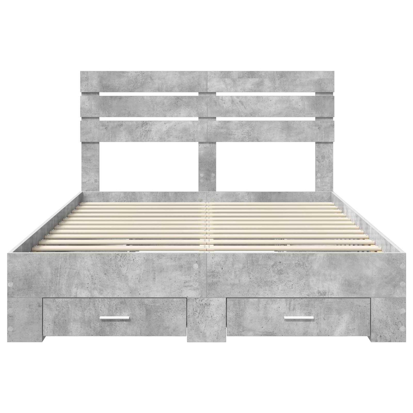 Bettgestell mit Schubladen mit Kopfteil Holzwerkstoff