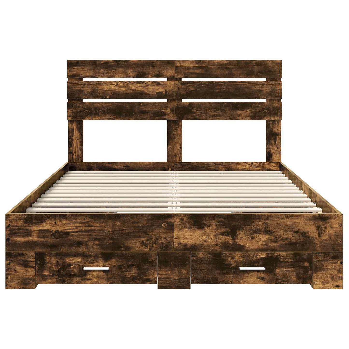 vidaXL Cadre de lit avec tiroirs et tête de lit en bois d'ingénierie