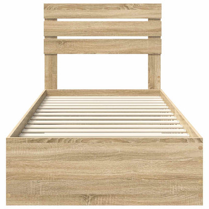 vidaXL Bettgestell mit Schubladen mit Kopfteil Holzwerkstoff