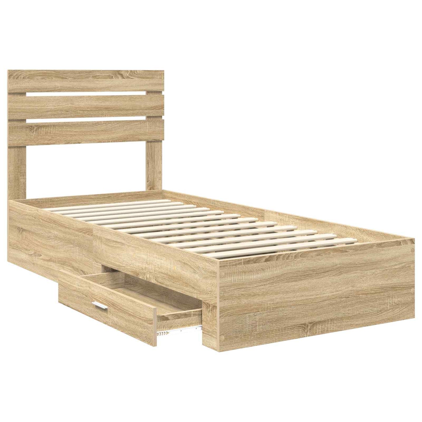 vidaXL Bettgestell mit Schubladen mit Kopfteil Holzwerkstoff