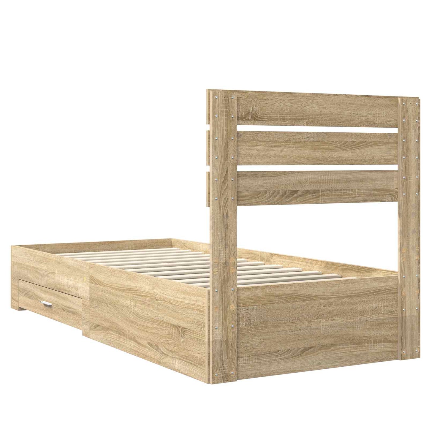 vidaXL Bettgestell mit Schubladen mit Kopfteil Holzwerkstoff