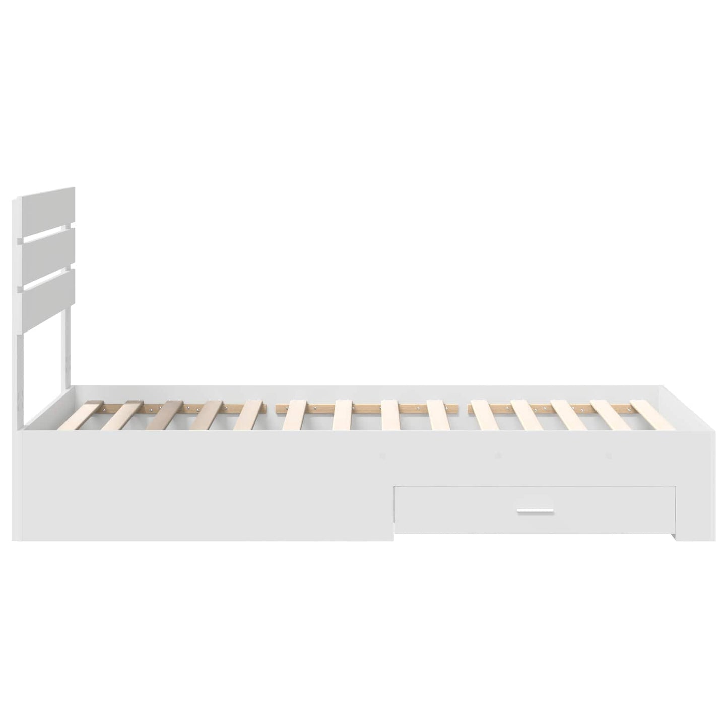 vidaXL Cadre de lit blanc et argent 75 x 190 cm Aggloméré
