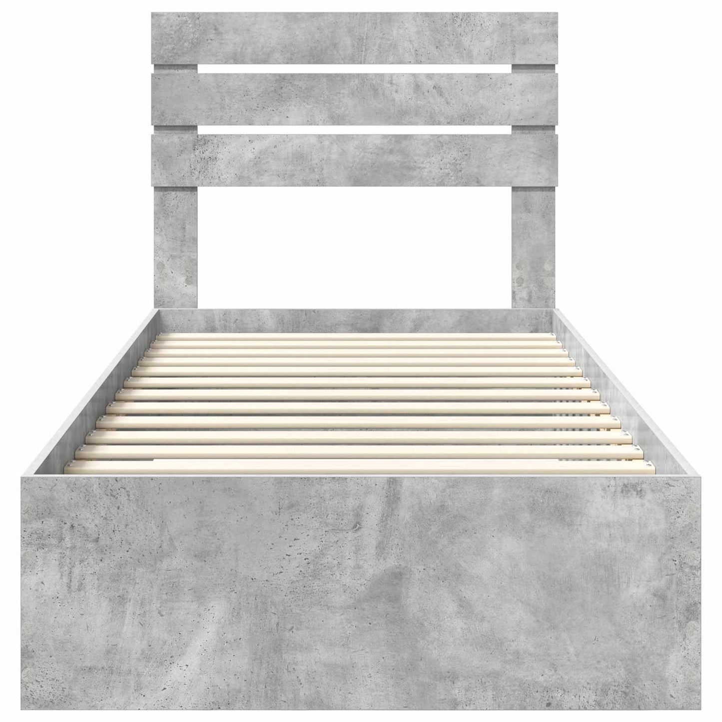 vidaXL Bettrahmen Beton Grau und Silber 70 x 190 cm Holzwerkstoff