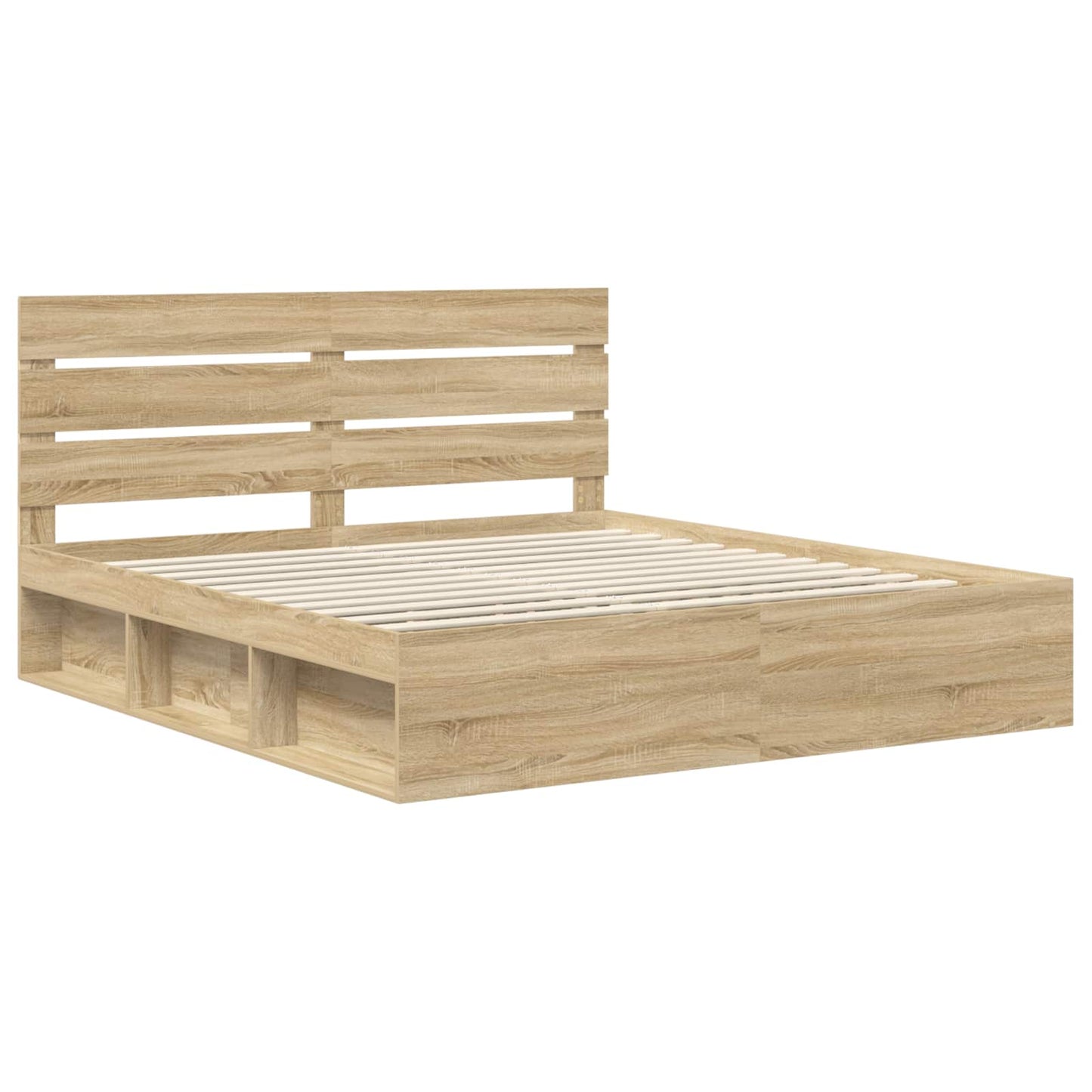 vidaXL Bettrahmen Sonoma 180 x 200 cm Massives Kiefernholz