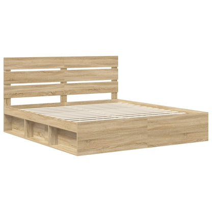 vidaXL Bettrahmen Sonoma 180 x 200 cm Massives Kiefernholz