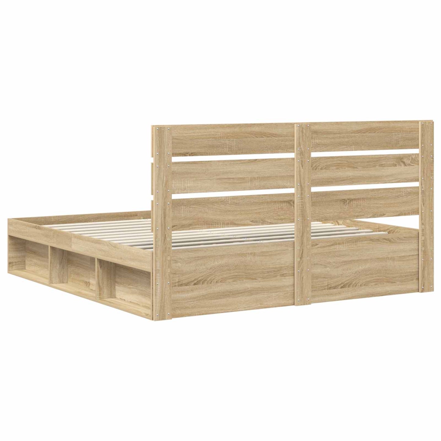 vidaXL Bettrahmen Sonoma 180 x 200 cm Massives Kiefernholz